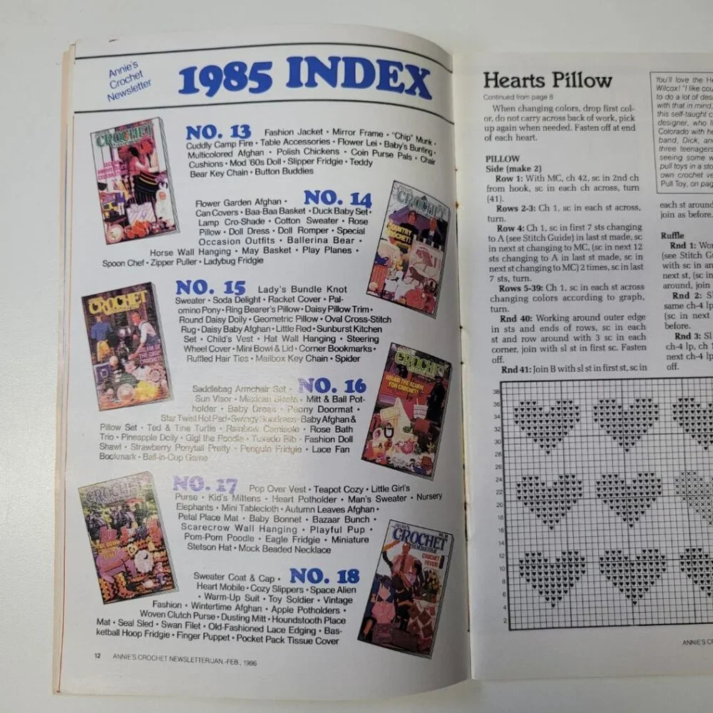 Annies Crochet Newsletter 1986 No 19 Baby Nursery‎ Doll Dress Crafting Blanket